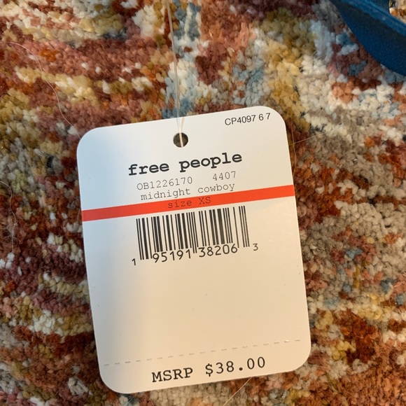 Free People Oh Scuba Bralette Midnight Cowboy XS - Picture 4 of 8